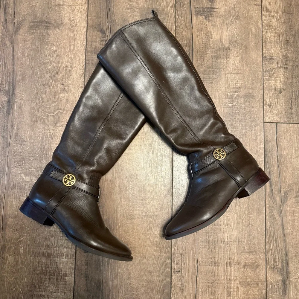 Tory Burch Bristol Brown Riding Boots